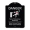 Signmission Designer Series-Danger Not Pedestrian Walkway Gate Comes Down After Each, 24" x 18", BS-1824-9985 A-DES-BS-1824-9985 - alternate 1